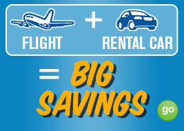 flight + rental car = big savings GO