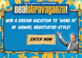 priceline's 10th anniversary dealstravaganza! win a dream vacation to 'hang 10' in hawaii, negotiator style! enter now