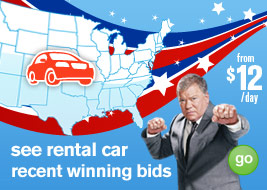 see rental car recent winning bids from $12 a day - GO