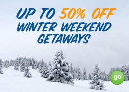 up to 50% off winter weekend getaways - GO
