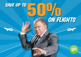 save up to 50% on flights GO