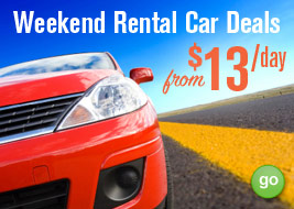 weekend rental car deals from $13/day GO