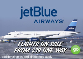 JetBlue Airways, flights on sale from $39 one way. additional taxes and airline fees apply - GO
