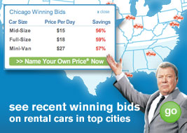 see recent winning bids on rental cars in top cities - GO